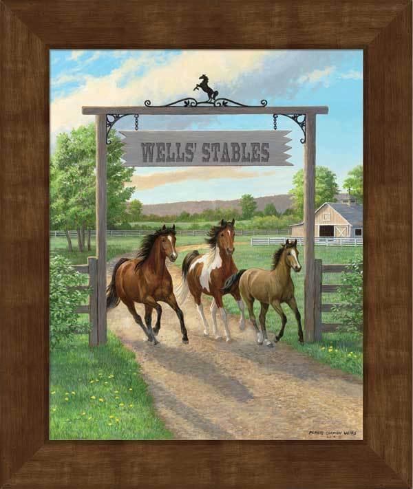 Seize the Day—Horses Personalized Framed Canvas - Wild Wings