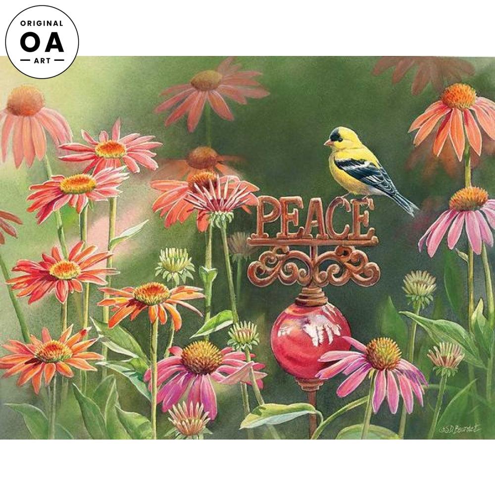 A Gardener's Wish—Goldfinch Original Watercolor Painting - Wild Wings