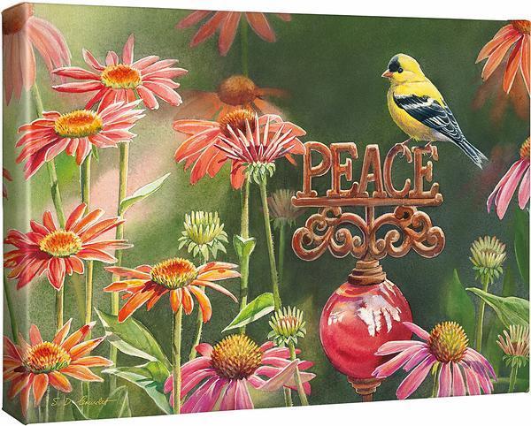 A Gardener's Wish—Goldfinch Gallery Wrapped Canvas - Wild Wings