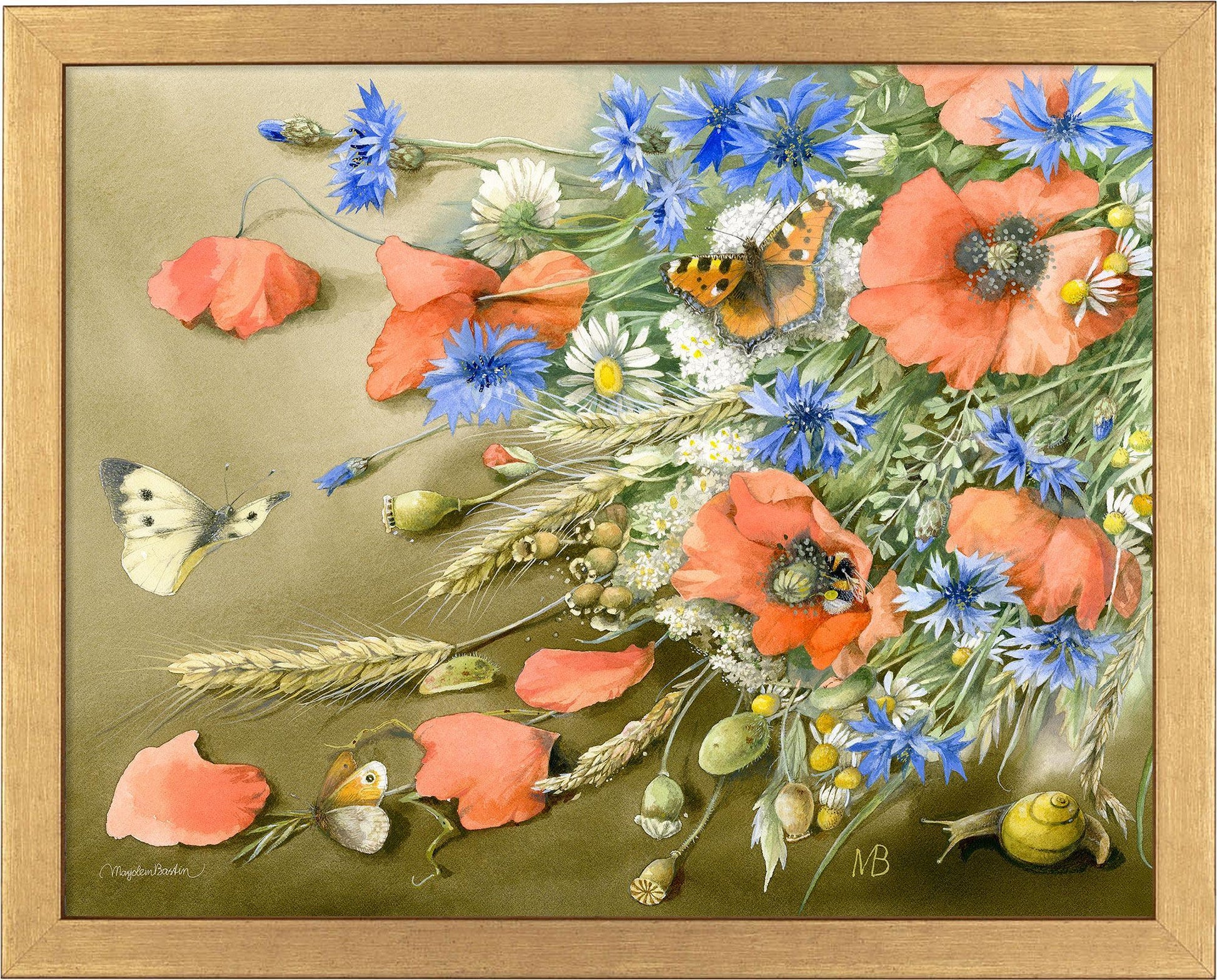 A Wealth of Field Flowers Framed Art Print - Wild Wings