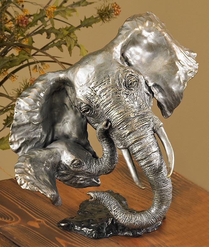 Young One Elephants Sculpture - Wild Wings