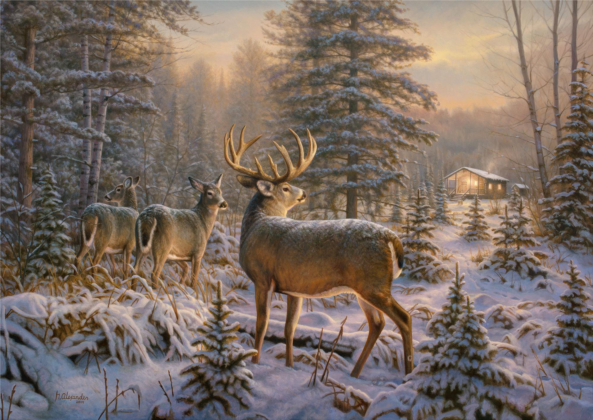 After Hours-Deer Shack Limited Edition Print - Wild Wings
