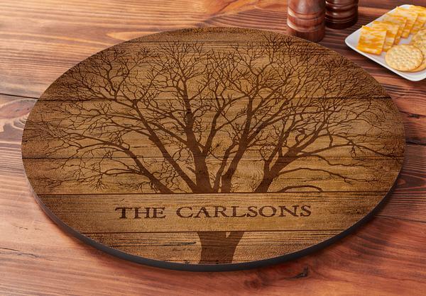Among the Trees Personalized Lazy Susan Turntable - Wild Wings