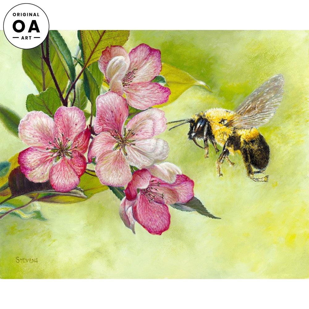 Apple-Bee Original Oil Painting - Wild Wings
