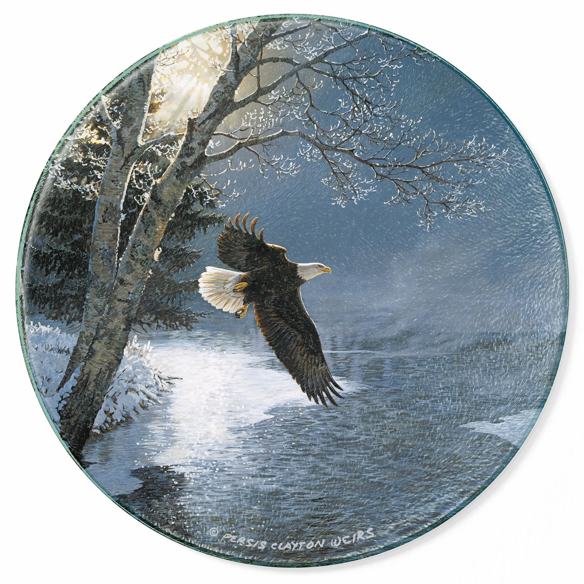 Awakening - Bald Eagle Round Cutting Board - Wild Wings