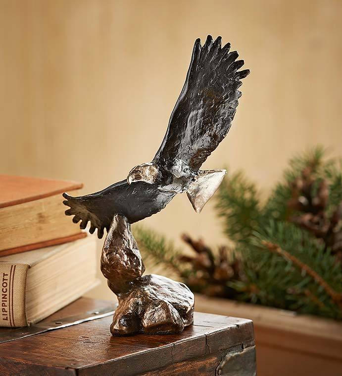 Bald Eagle Bronze Sculpture - Wild Wings
