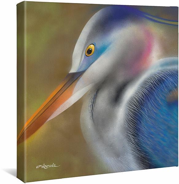 Big Blue—Heron Gallery Wrapped Canvas - Wild Wings