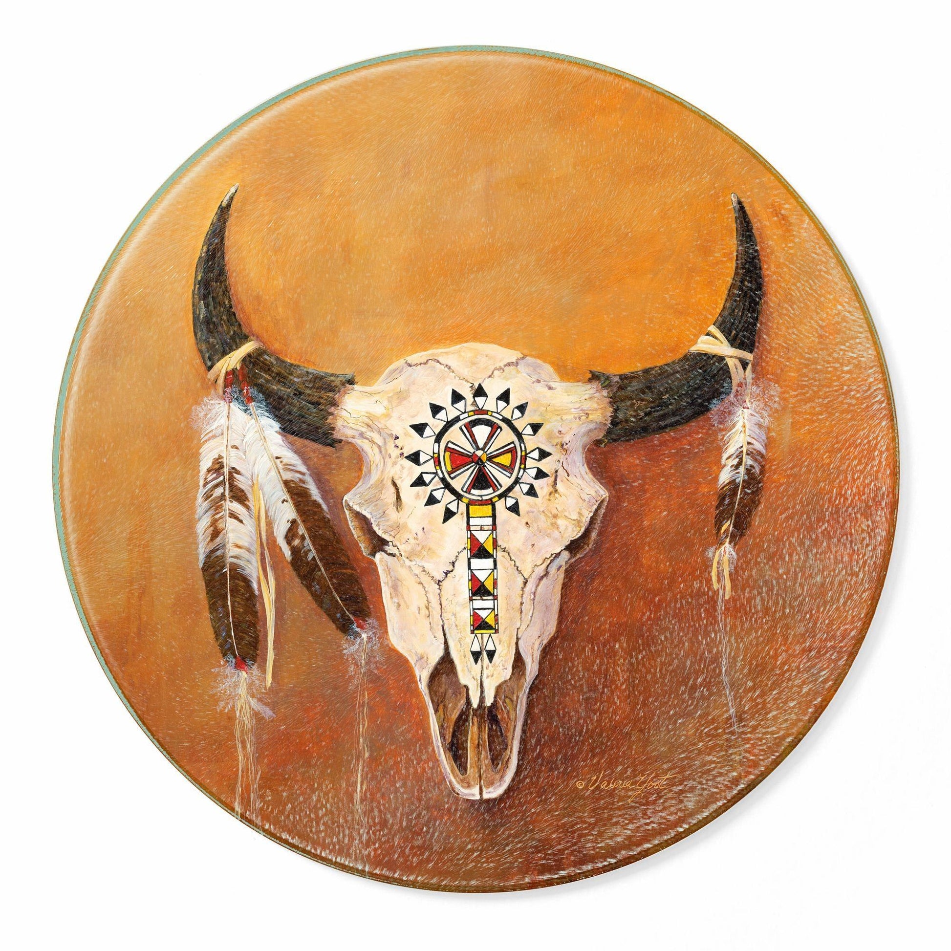 Big Medicine - Bison Round Cutting Board - Wild Wings