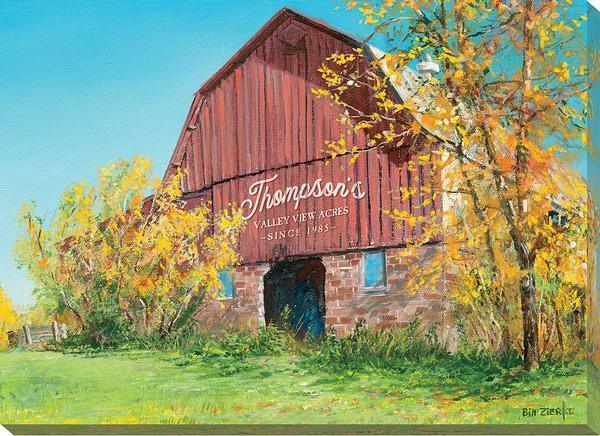 Big Red—Barn Personalized Wrapped Canvas - Wild Wings