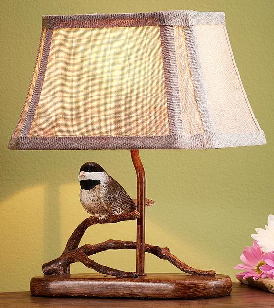 Perched Chickadee Accent Lamp - Wild Wings