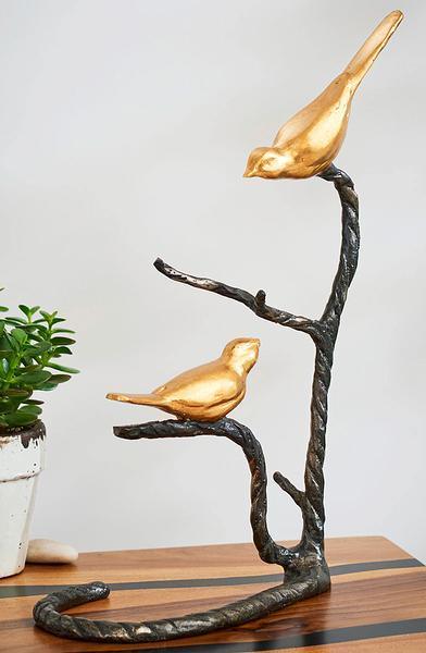 Birds on a Branch Sculpture - Wild Wings