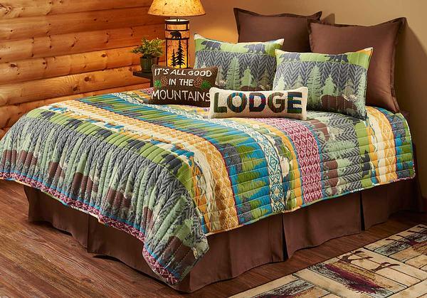 Black Bear Lodge Bedding Set (King) - Wild Wings