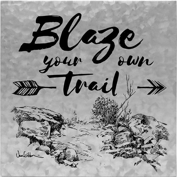 Blaze Your Own Trail 10" x 10" Metal Box Art Sign - Wild Wings
