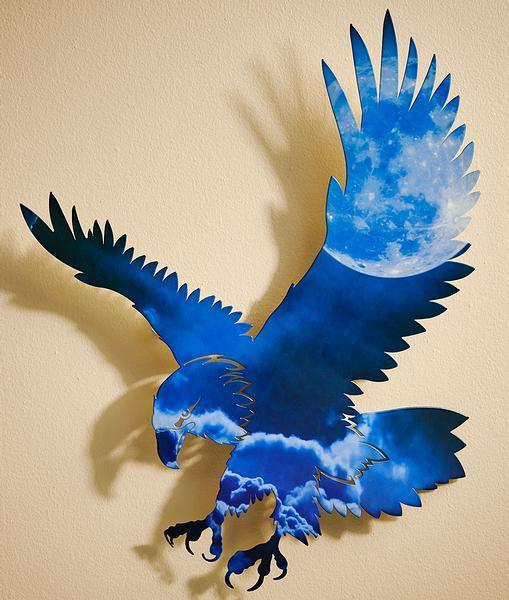Blue Moon Soaring Metal Wall Art - Wild Wings