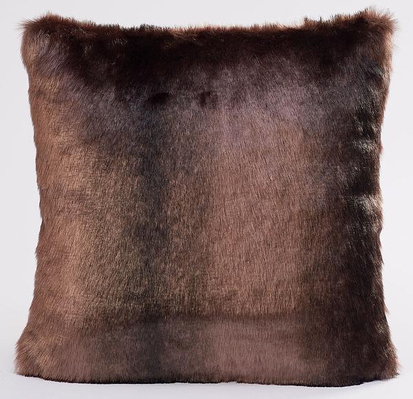 Brown Fur Pillow - Wild Wings