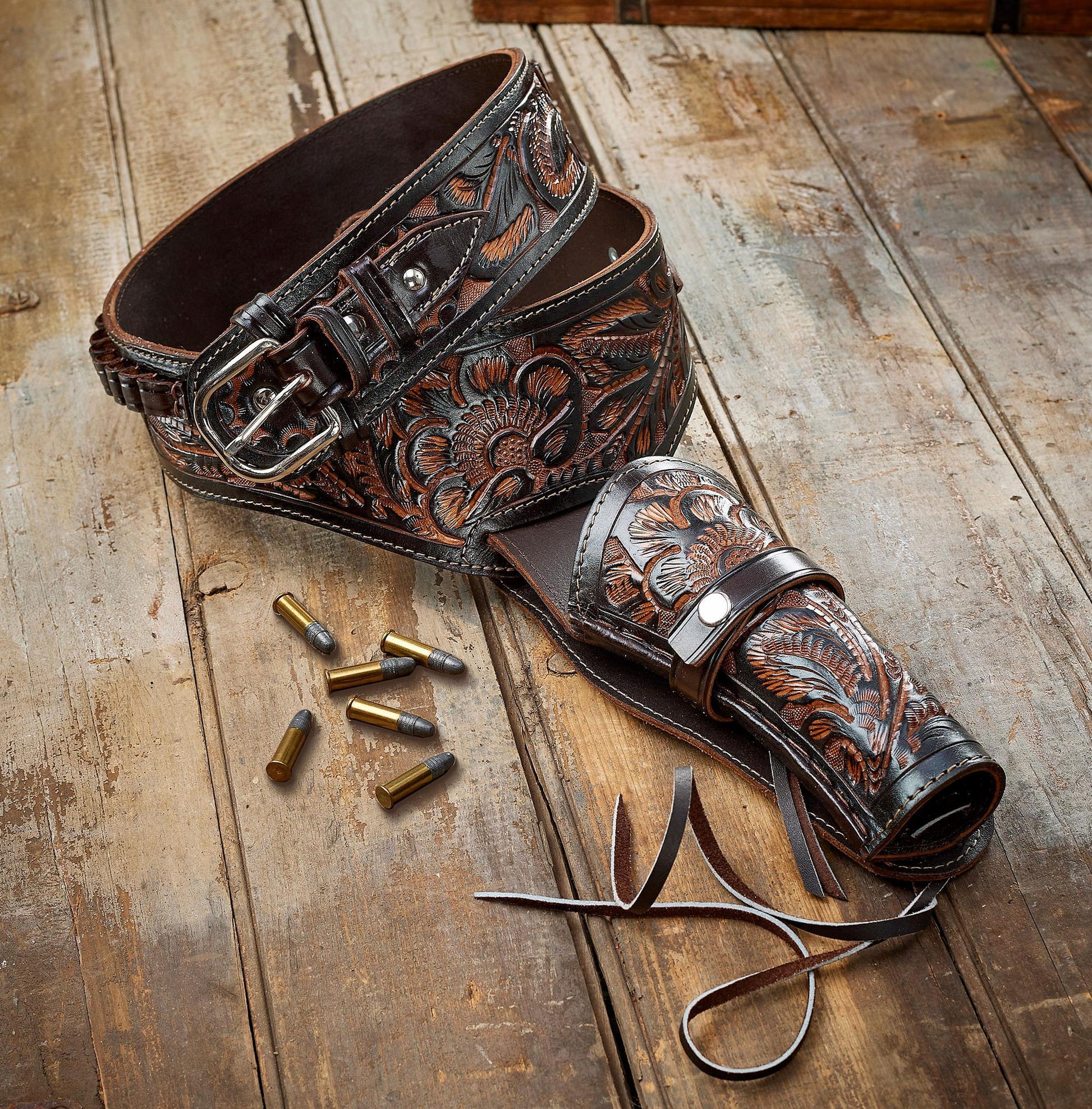 Brown Leather Holster Belt Collection – Wild Wings