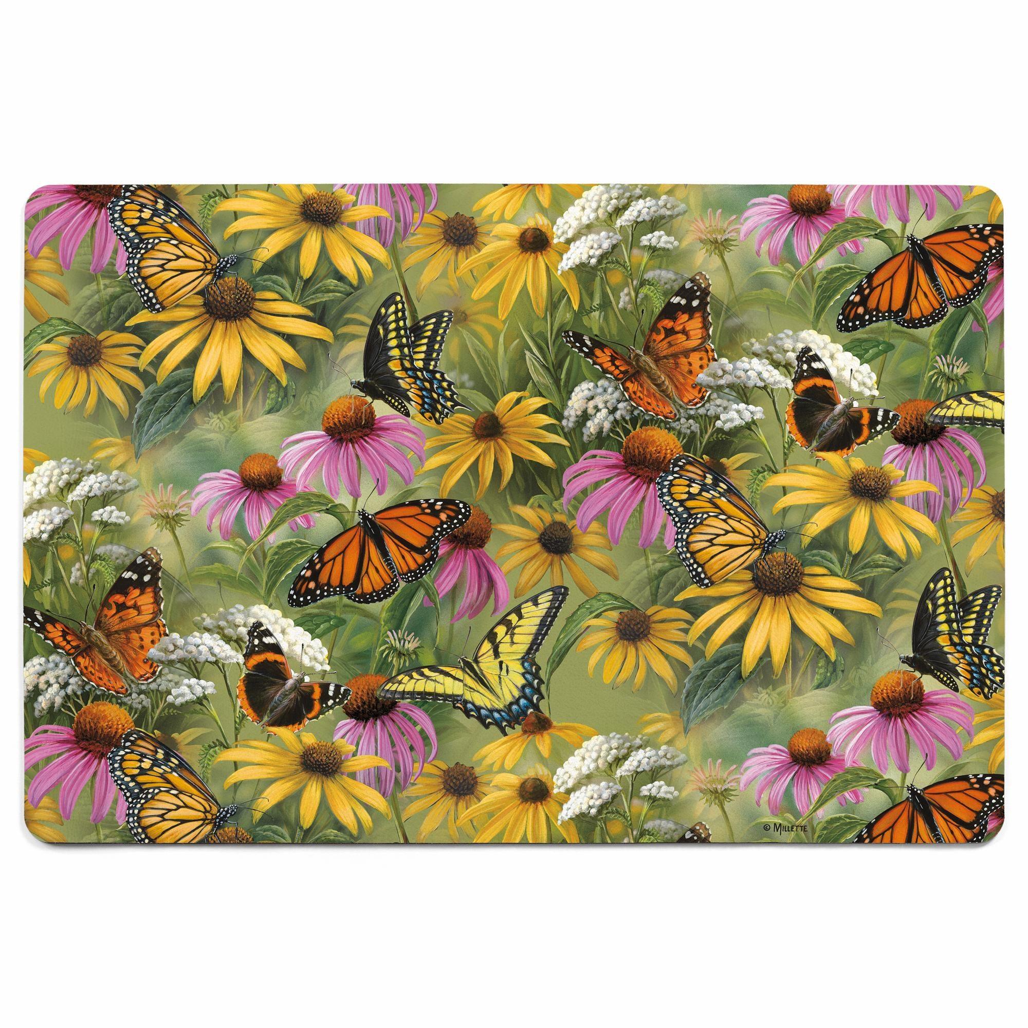 Butterfly Pattern Floor Mat - Wild Wings