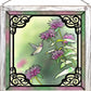 Calliope Hummingbird in Bee Balm Stained Glass Art - Wild Wings