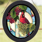 Cardinal Grape Vine Stained Glass Art - Wild Wings