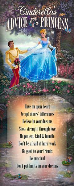 Cinderella's Advice for a Princess 12" x 30" Wood Sign - Wild Wings