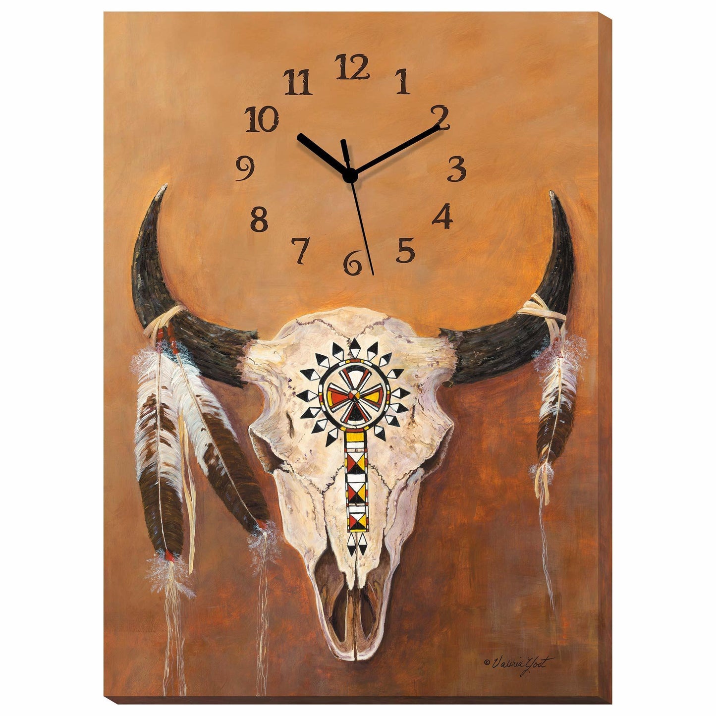 Big Medicine—Skull Canvas Clock - Wild Wings