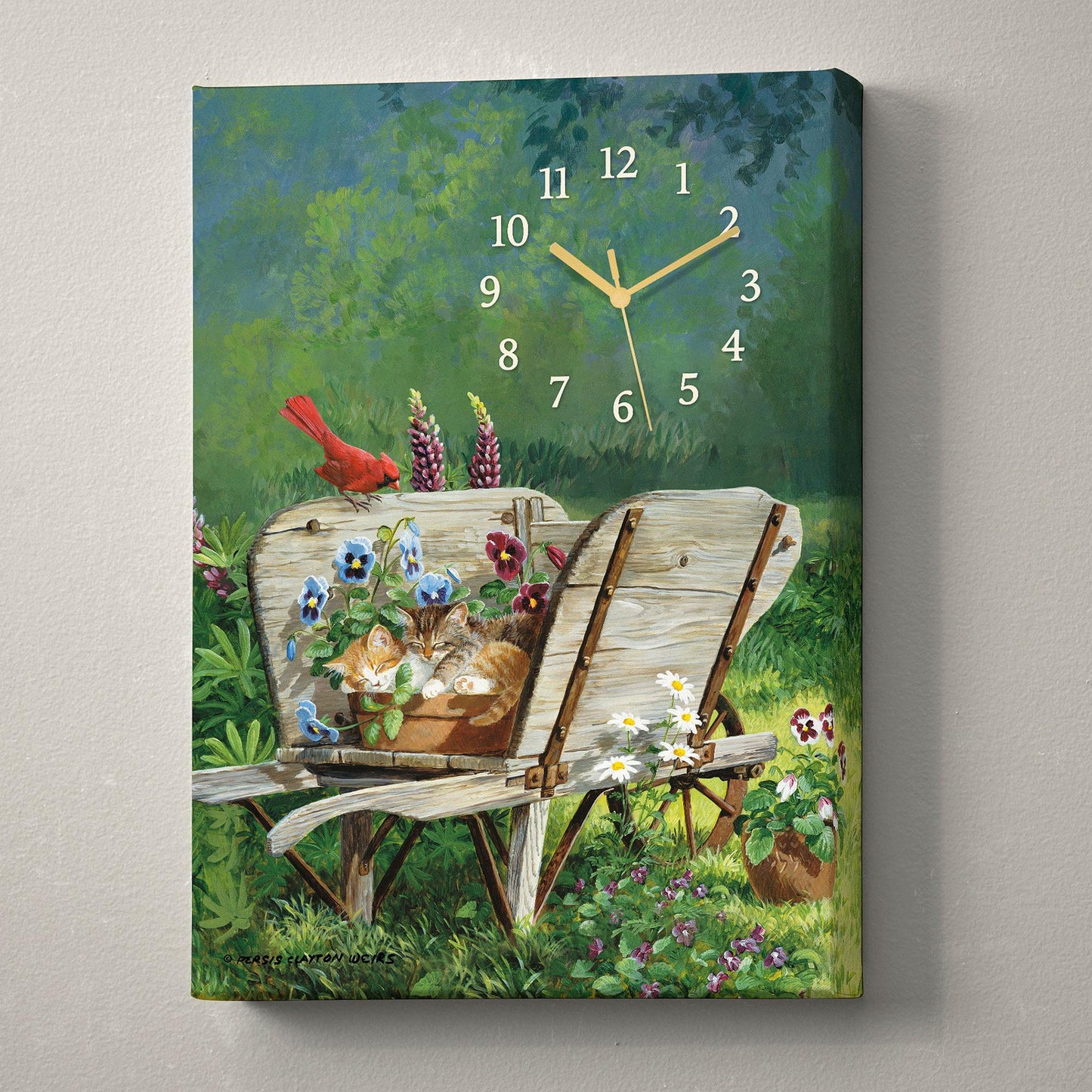 Nap Time - Kittens Canvas Clock - Wild Wings
