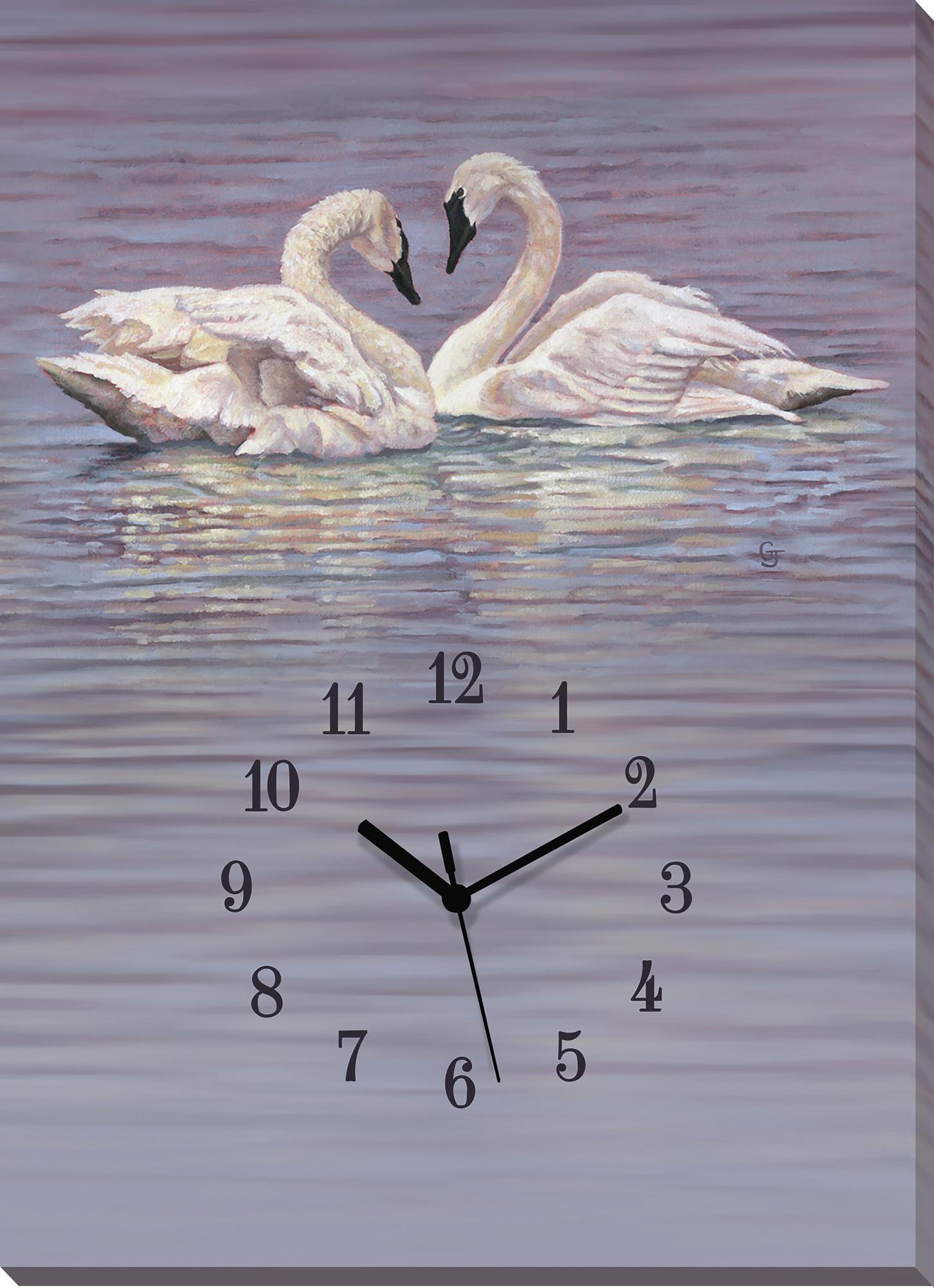 Love Dance - Swans Canvas Clock - Wild Wings