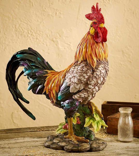 Gallant Rooster Sculpture - Wild Wings