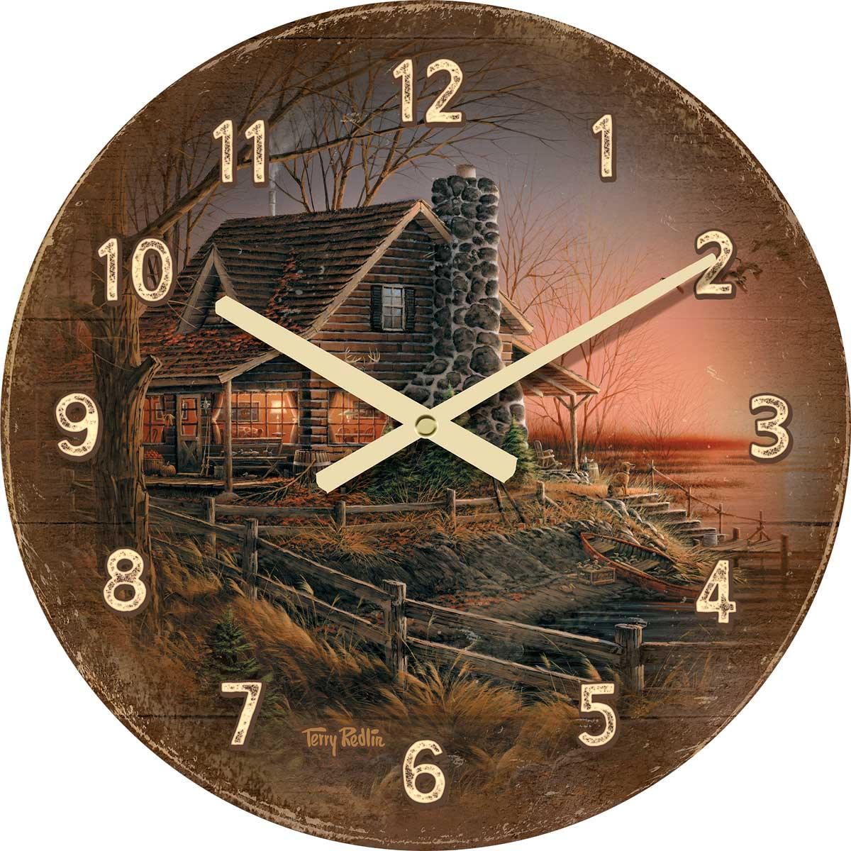Comforts of Home 21" Round Clock - Wild Wings