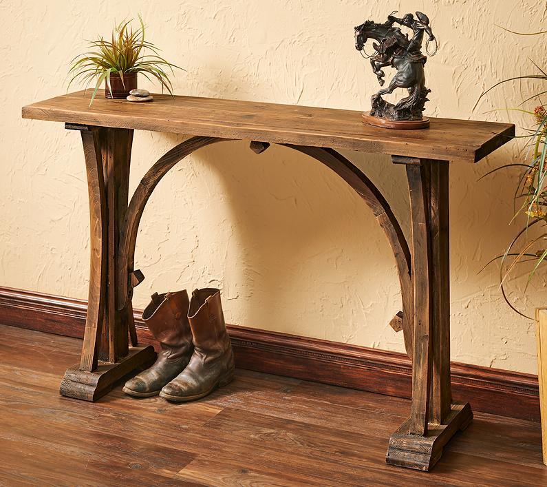 Reclaimed Fir Wood Console Table - Wild Wings