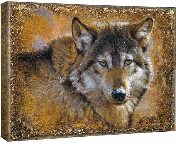 Crystals and Gold—Wolf Gallery Wrapped Canvas - Wild Wings