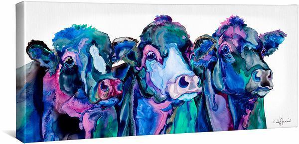 Cud-lers—Cows Gallery Wrapped Canvas - Wild Wings