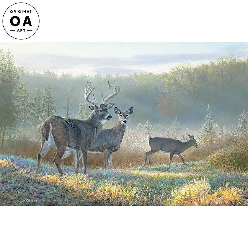 Deer Dreaming—Whitetail Deer Original Acrylic Painting - Wild Wings