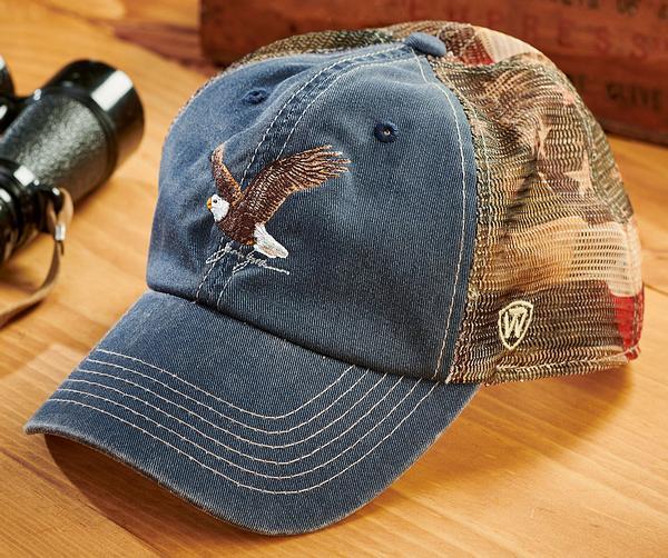 Bald Eagle on Denim Personalized Cap - Wild Wings