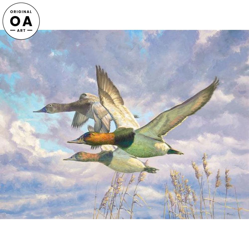 Departure—Canvasbacks Original Acrylic Painting - Wild Wings