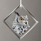 Great Horned Owl Diamond-Shape Glass Ornament - Wild Wings