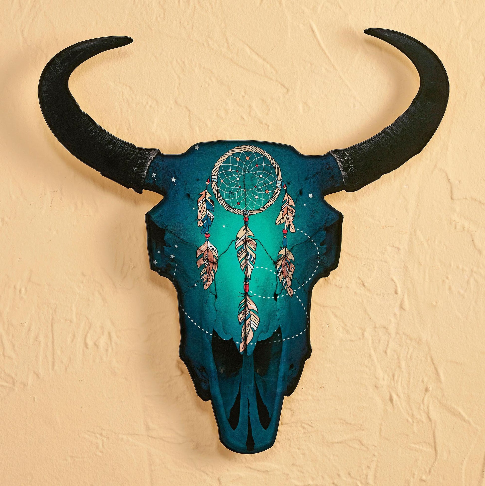 Dreamcatcher Bison Metal Wall Art - Wild Wings