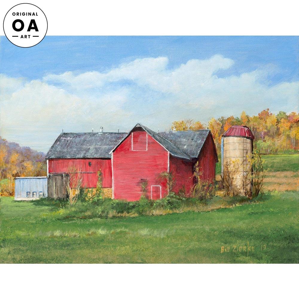 Fall Surroundings—Barn Original Acrylic Painting - Wild Wings