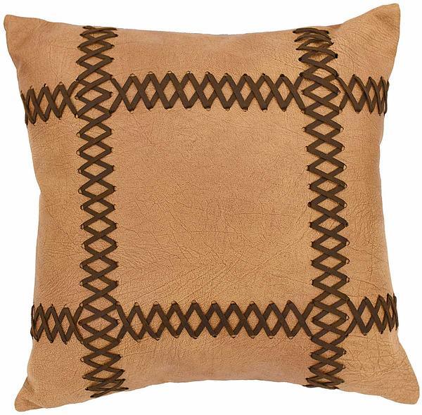 Faux Leather Pillow - Wild Wings