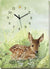 Waiting for Mom - Fawn Canvas Clock - Wild Wings