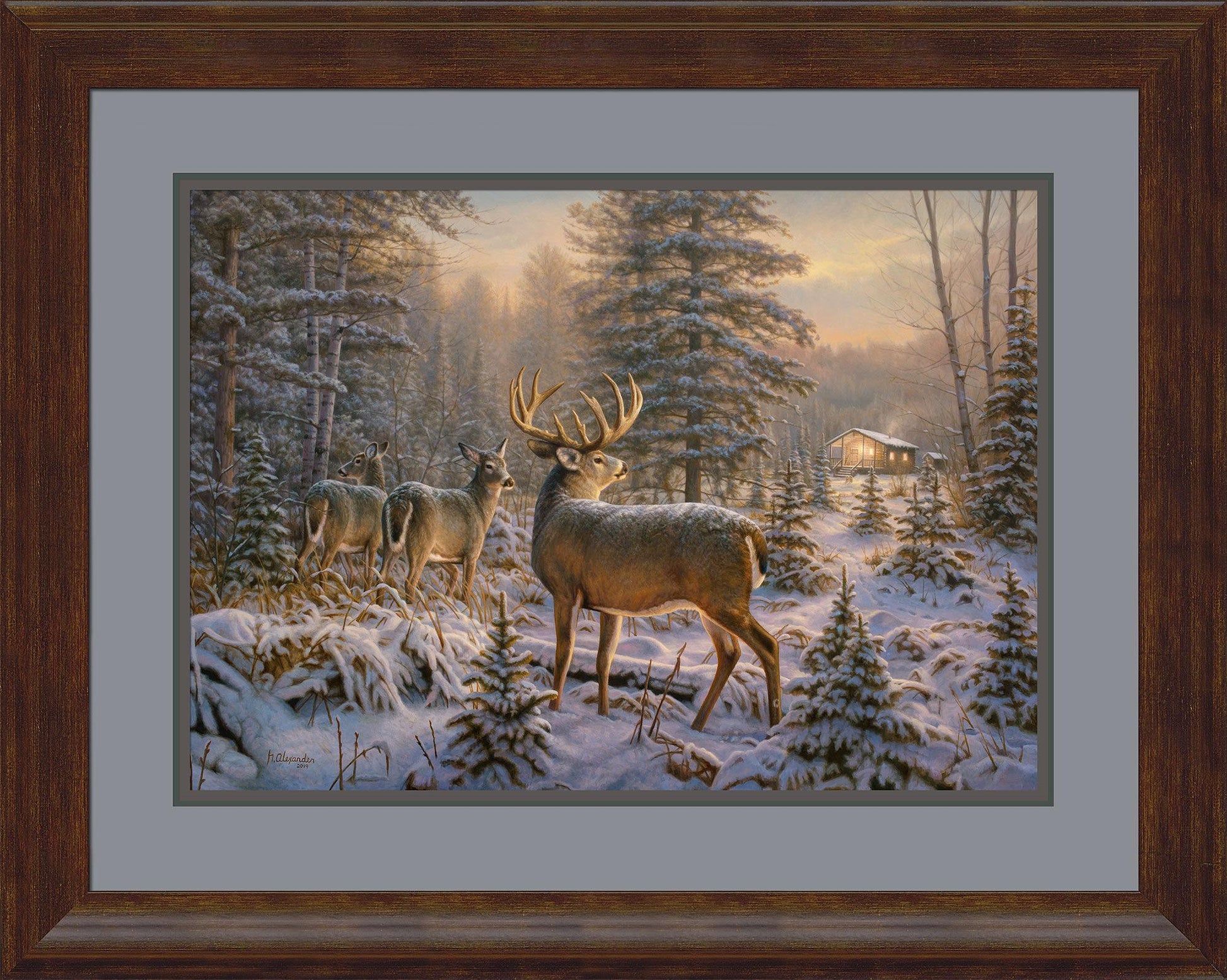 After Hours-Deer Shack Framed Limited Edition Print - Wild Wings