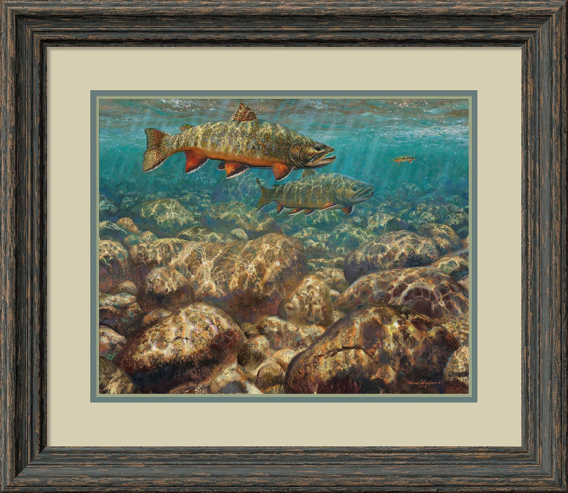  Trout Wall Art Print, Modern Colorful Fly Fishing