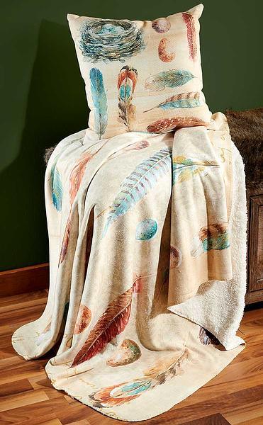 Feathered Nest Throw and Pillow - Wild Wings