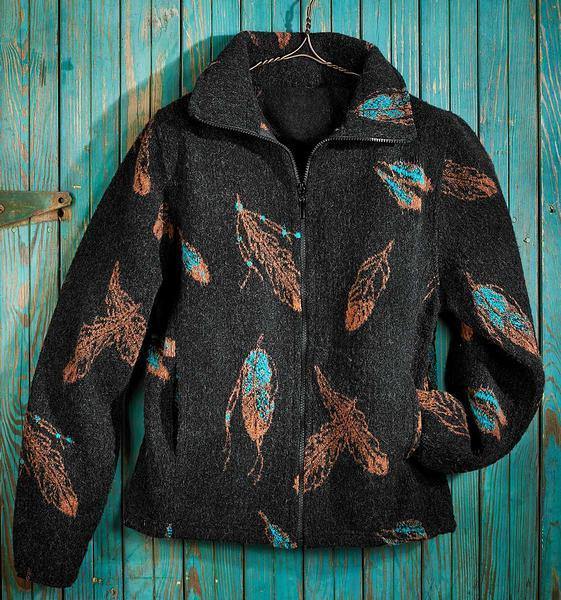 It's All About the Feathers Sweater Jacket - Wild Wings