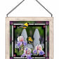 Picket Fence - Goldfinches Stained Glass Art - Wild Wings