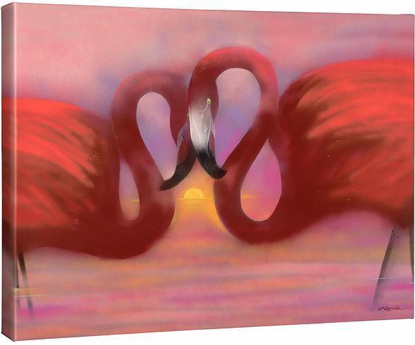 Flamingo Dancers Gallery Wrapped Canvas - Wild Wings