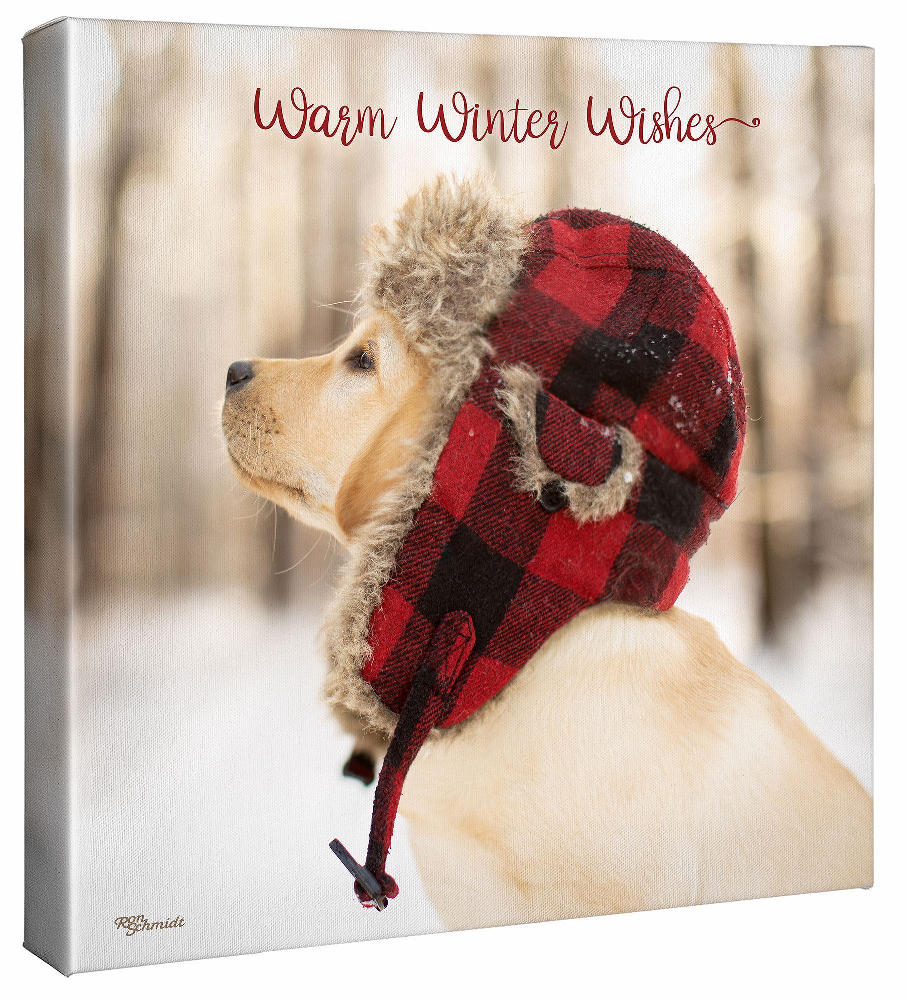 Flannel—Yellow Lab Gallery Wrapped Canvas - Wild Wings