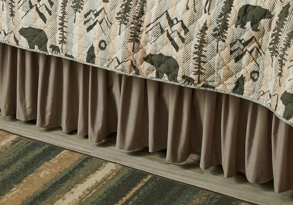 Queen Smokey Taupe Bedskirt (King) - Wild Wings