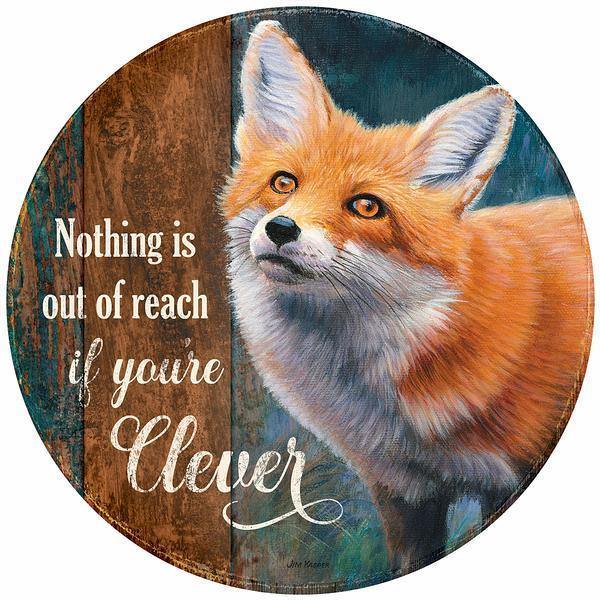 Nothing is Out of Reach 12" Round Wood Sign - Wild Wings