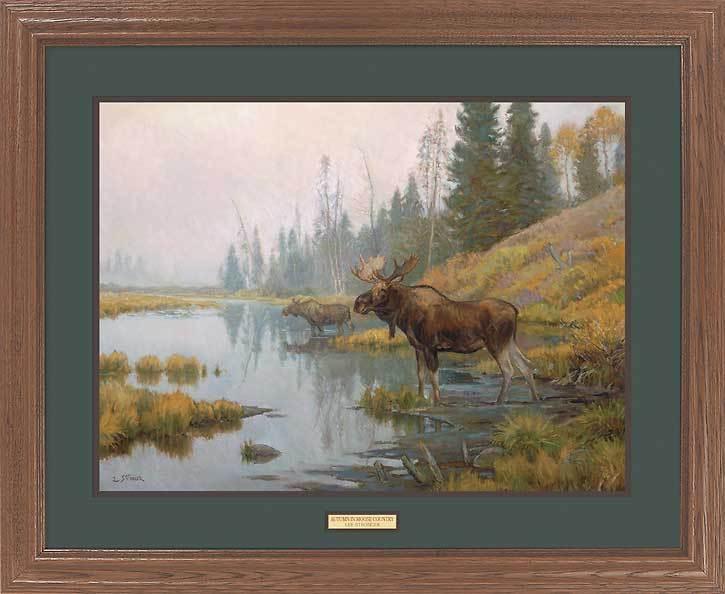 Autumn in Moose Country GNA Premium Framed Print - Wild Wings